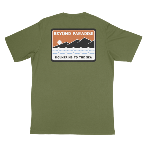Mountains To The Sea Tee - Military Green